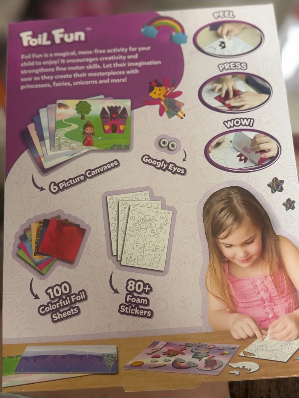 Foil Fun Kids Craft Set - Purple Princesses & Unicorns